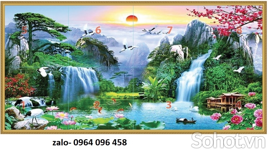 Tranh gạch 3d phong thủy hút tài lộc - LXDC3