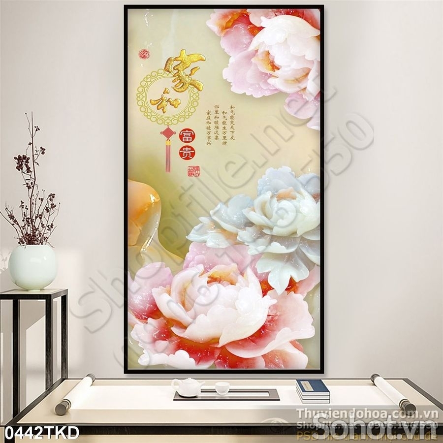 Tranh gạch men 3D ốp tường đứng