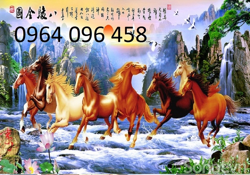 tranh gạch 3d - gạch tranh 3d bát mã - 765SN