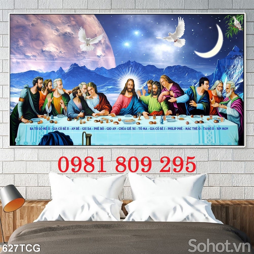Tranh gạch men công giáo , gạch tranh 3d