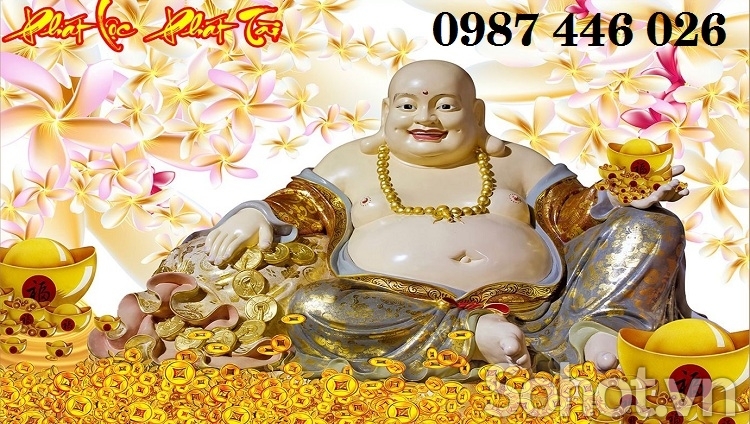 Tranh gach men thần tài HP08183