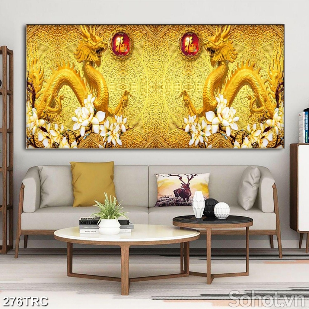 Gạch tranh- Tranh phong thuỷ Rồng