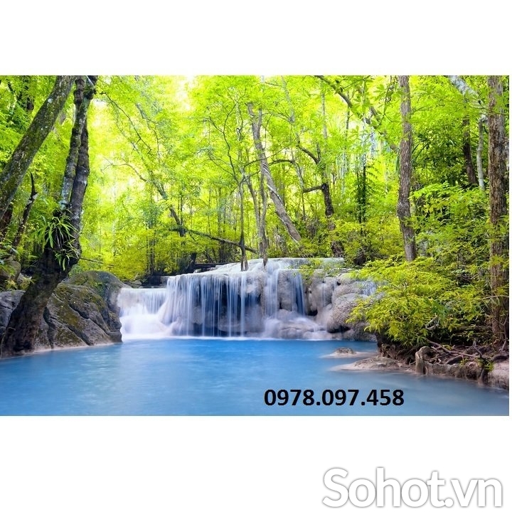 Tranh phong cảnh thiên nhiên giao hòa - gạch tranh 3D