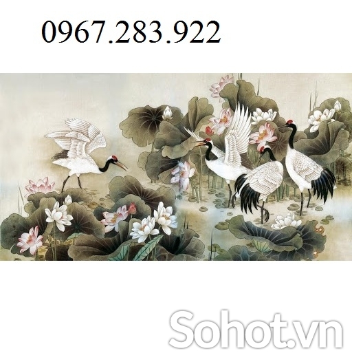 Tranh 3D- Tranh chim Hạc
