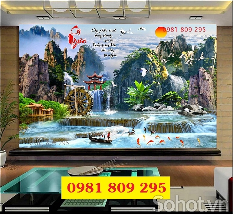 Tranh gạch phong cảnh 3d côi nguồn HD9292