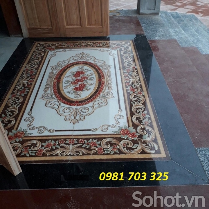 Chiếu nghỉ phòng khách- gạch thảm lát sàn