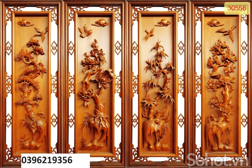 Tranh gạch tứ quý 3D