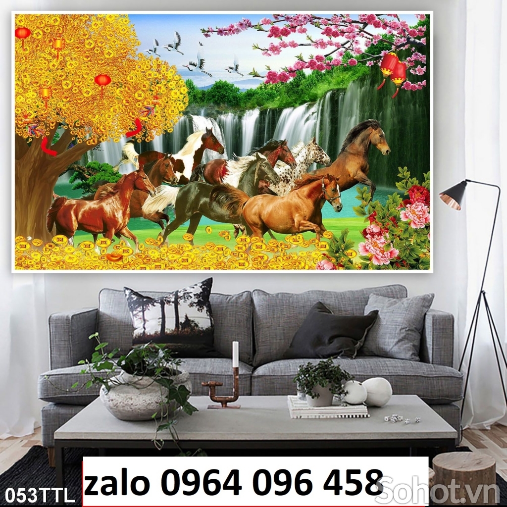 Tranh gạch men 3d con ngựa - CBVNN84