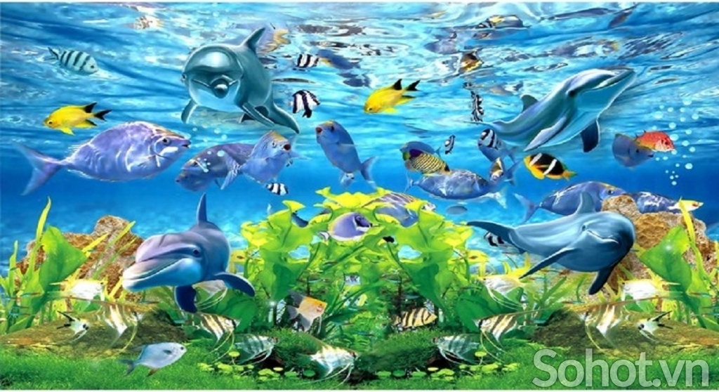 Tranh gạch 3d ốp bể bơi - XX32