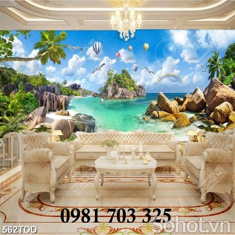 Gạch cảnh biển 3D trang trí đẹp