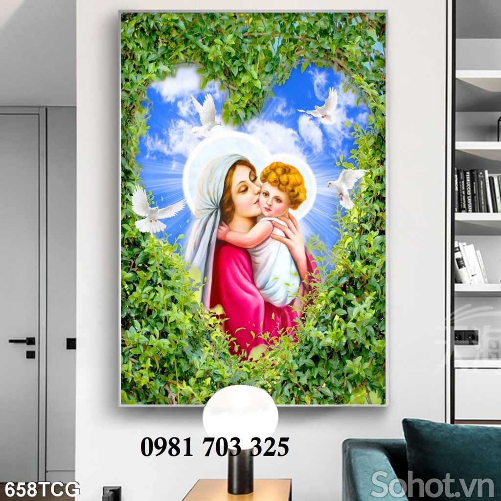 Tranh gạch công giáo 3D