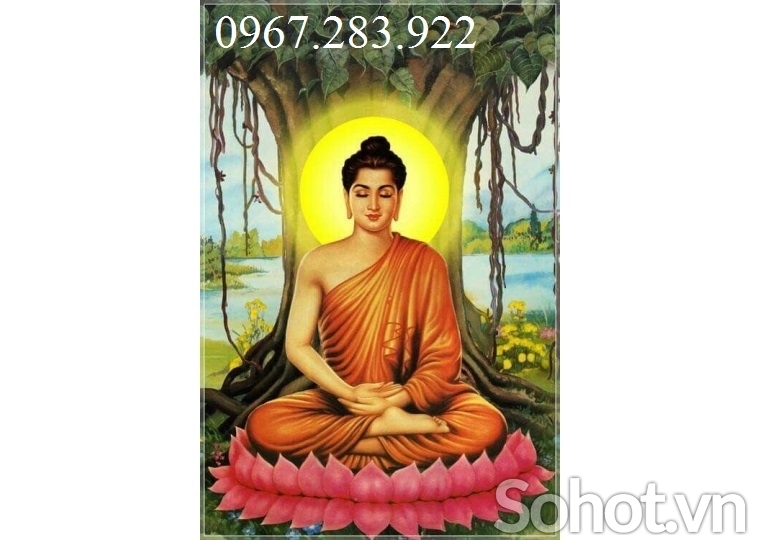 Tranh tường phật giáo phủ UV gạch men