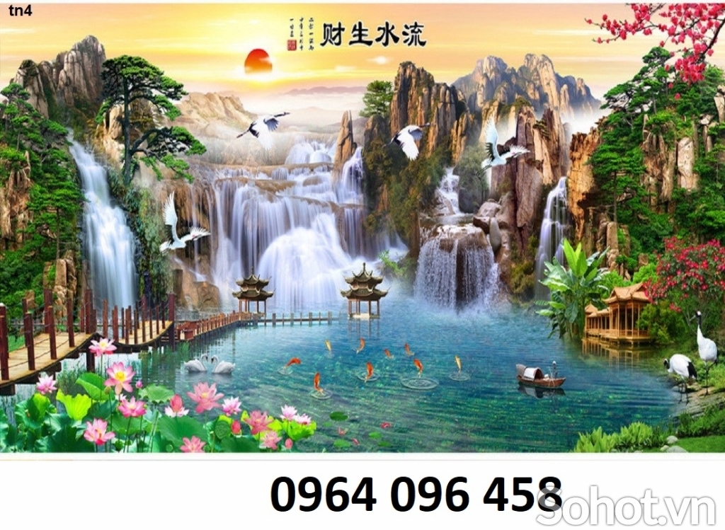 Tranh gạch ốp tường phong cảnh đồng quê - SXC432