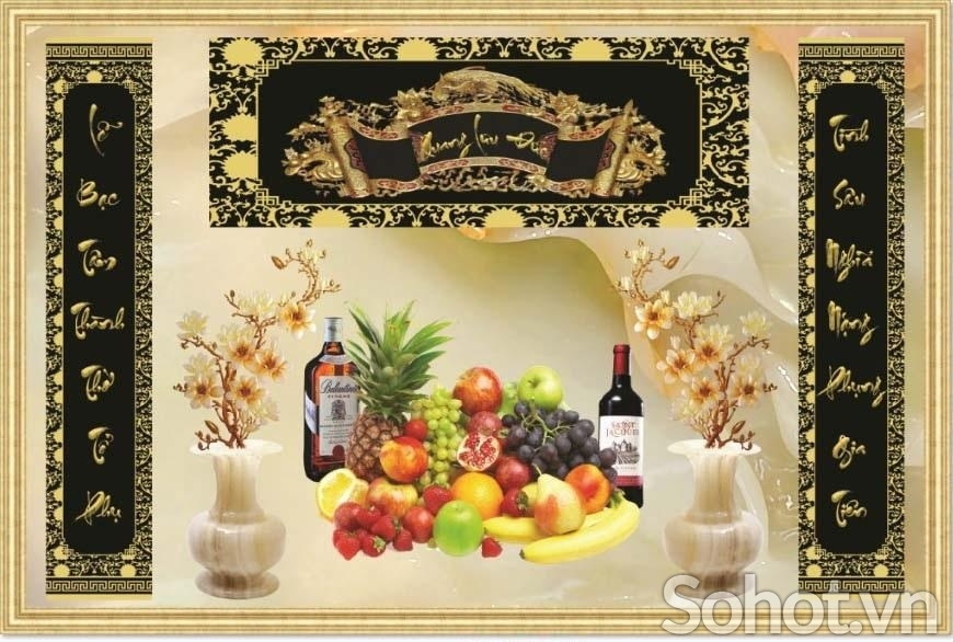 Gạch tranh 3D ốp phòng thờ