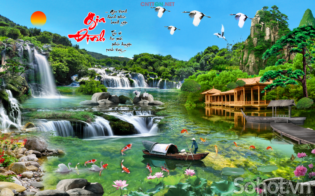 Tranh phong cảnh 3d - tranh gạch 3d phong cảnh - 533DL