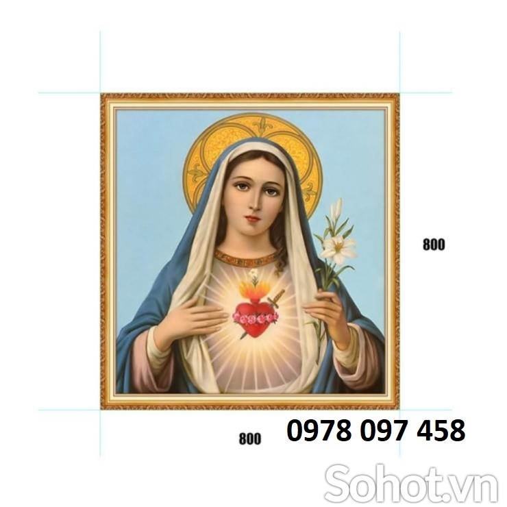Tranh dán tường phòng khách - tranh công giáo