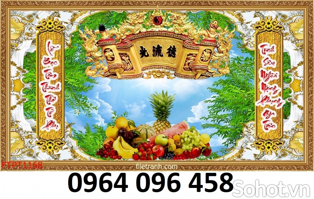 Tranh gạch men 3d ốp tường phòng thờ - 032XP