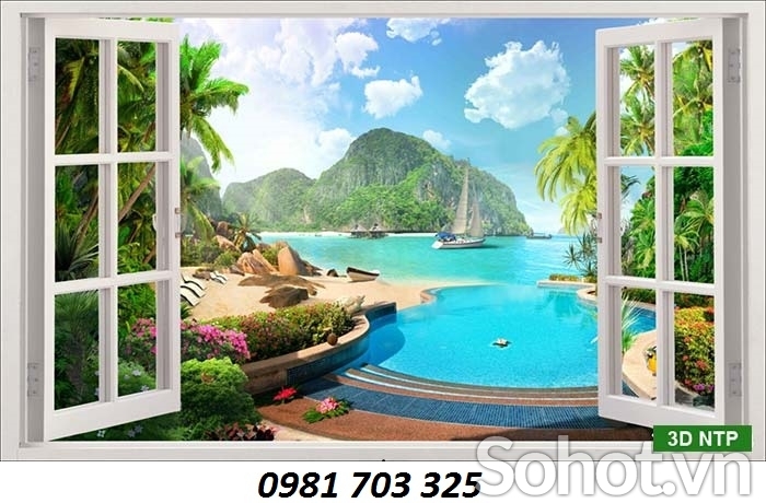 Tranh cửa sổ- gạch tranh trang trí