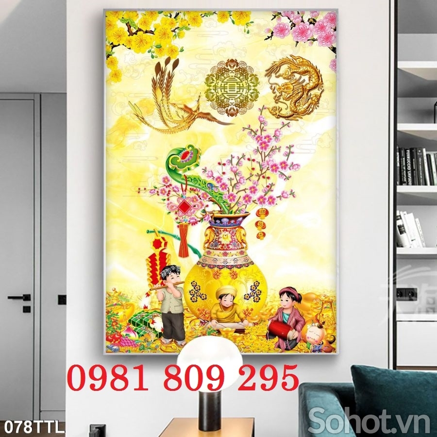 Gạch tranh cây tiền vàng hg9