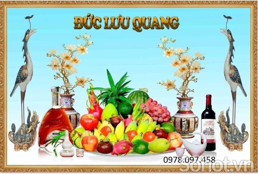 Tranh gạch 3D - tranh phòng thờ