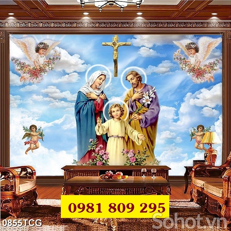 Tranh gạch men công giáo , gạch gia đình thánh gia