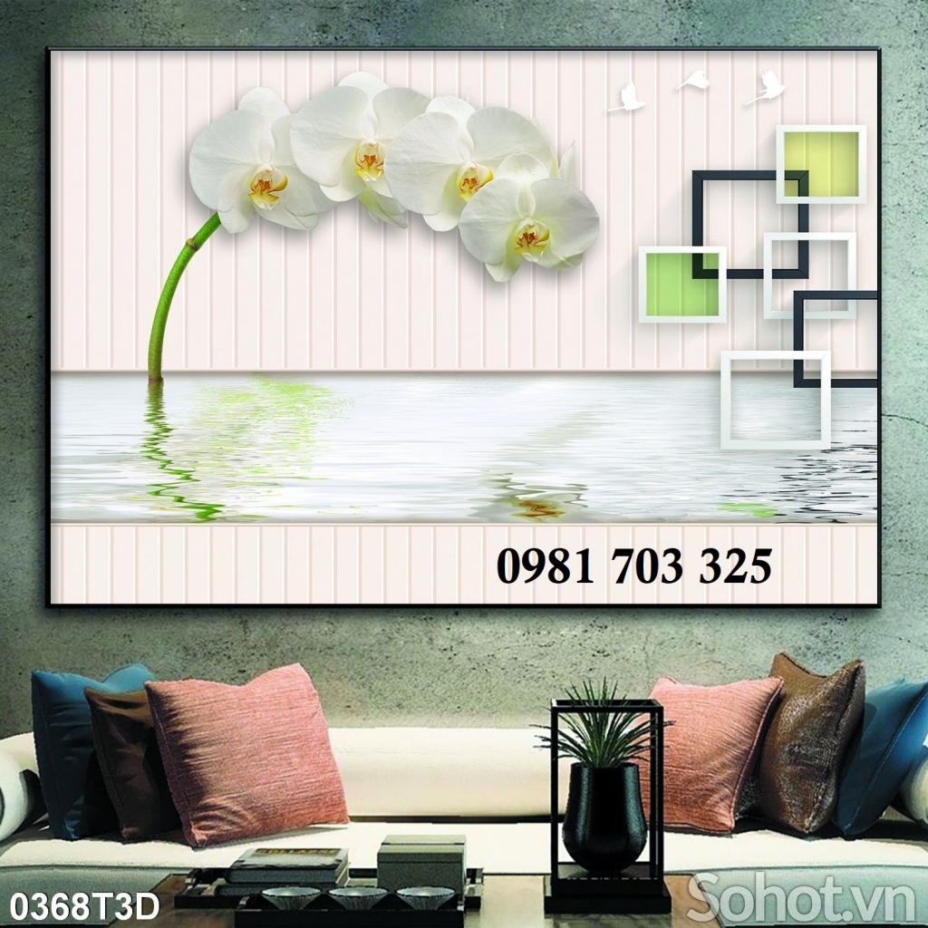 Tranh gạch hoa 3D ốp tường