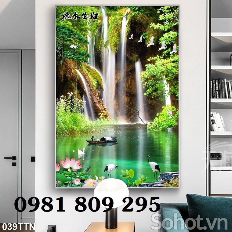 Gạch 3d cảnh thiên nhiên khổ đứng DS34