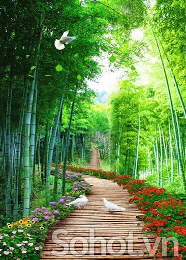 Tranh gạch 3d tre trúc - SMX211