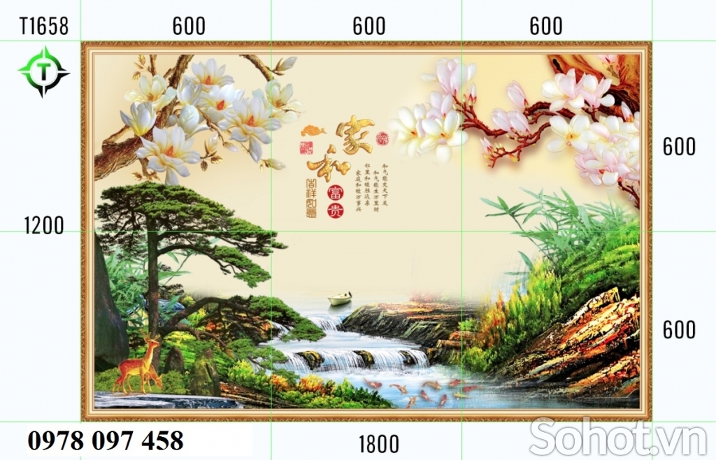 Tranh 3D - tranh gạch phong cảnh