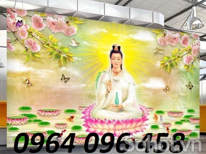 Tranh gạch 3d phật quan âm - 433XC