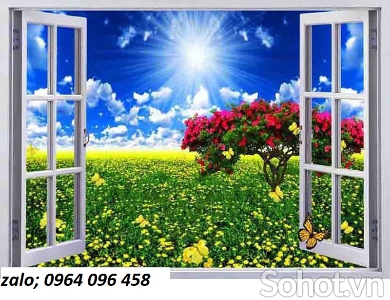 Tranh gạch 3d cửa sổ - FXB23