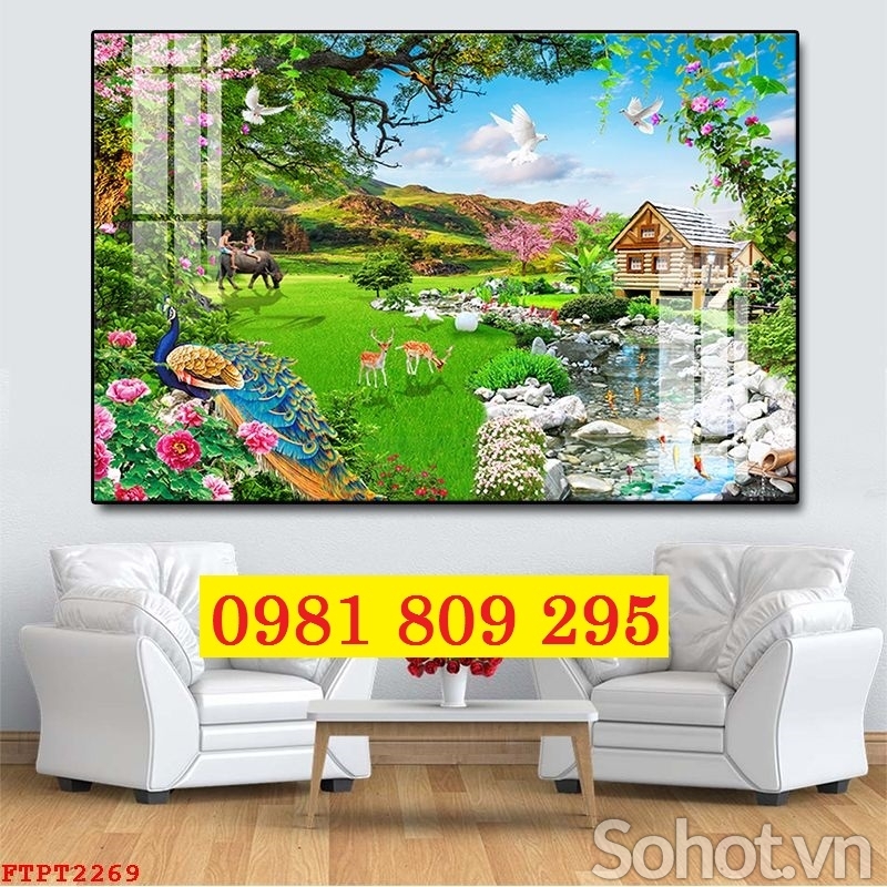 Tranh gạch 3d thiên nhiên đẹp