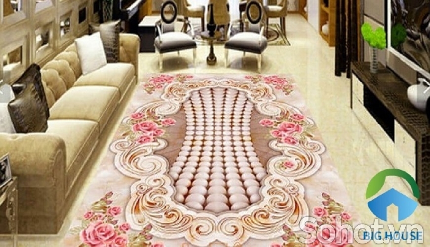 Gạch thảm lát sàn phòng khách 3d - LCX431