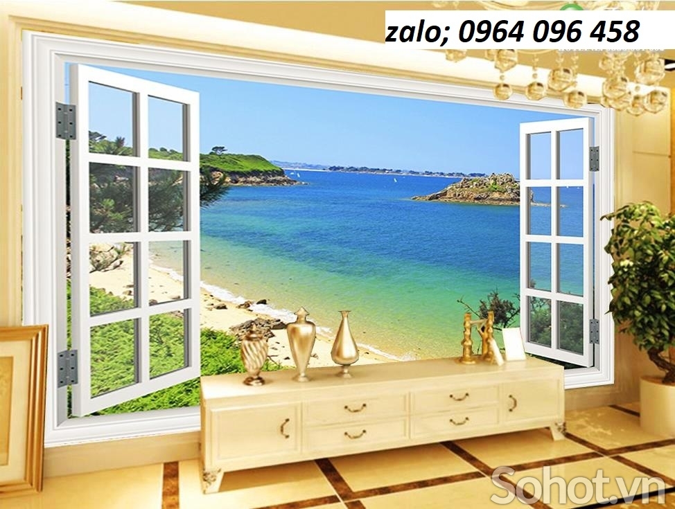 Tranh gạch 3d cửa sổ - HSX211
