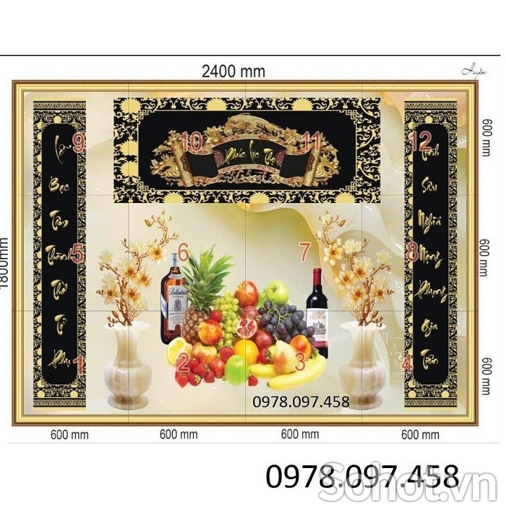 Gạch tranh 3d - tranh phòng thờ