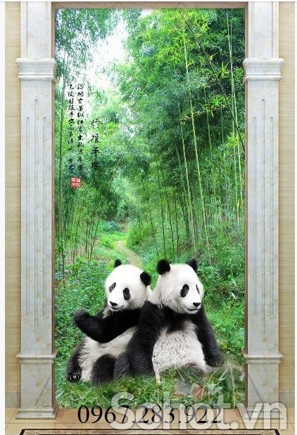 Tranh gạch trang trí- Tranh cây tre
