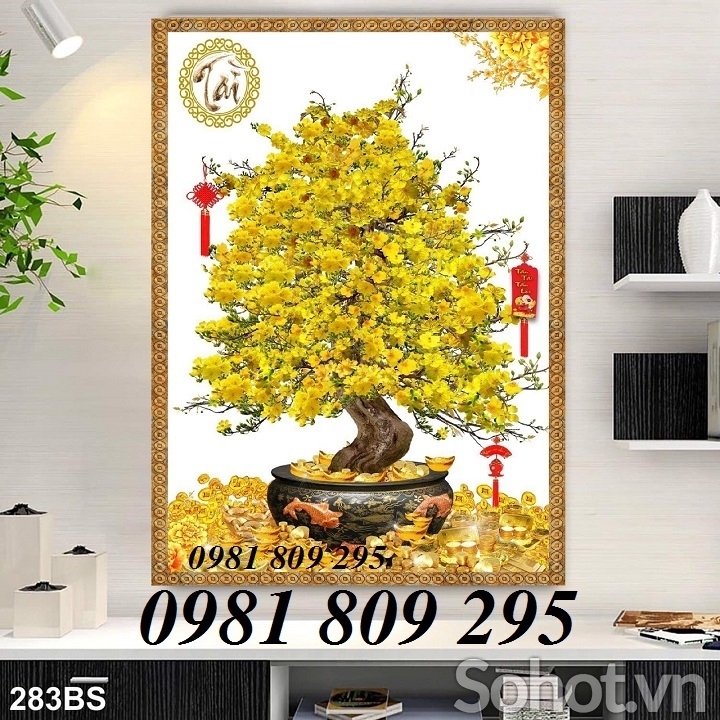 Gạch tranh cao cấp 3D Hoa mai