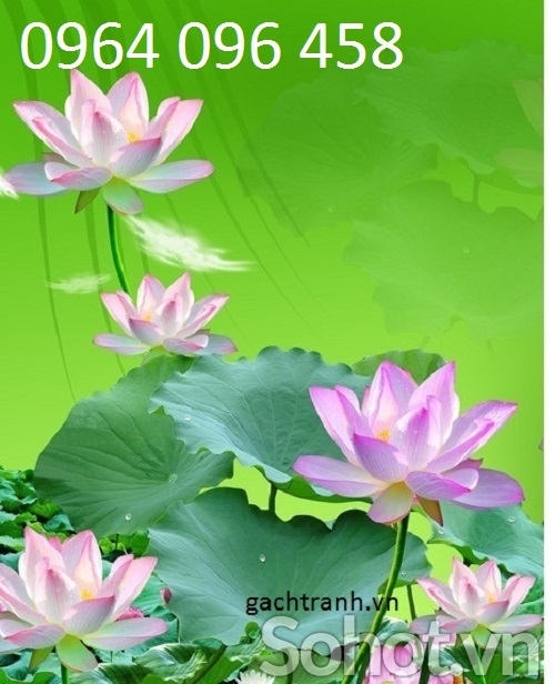 Tranh gạch men 3d hoa sen - XCNN85