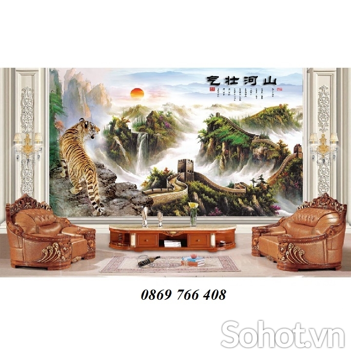 Tranh hổ 3D- tranh gạch 3D