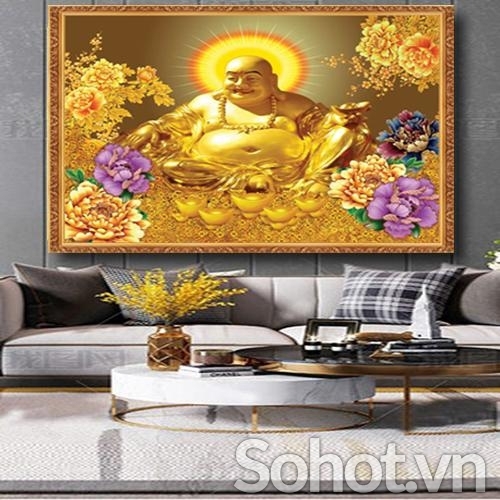 Tranh gạch 3d ốp tường phật di lặc - KFDX3