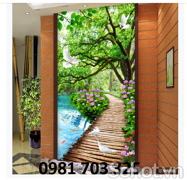 Tranh gạch men khổ đứng