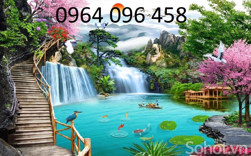 Tranh cảnh đồng quê - tranh gạch 3d ốp tường - 86VCNN