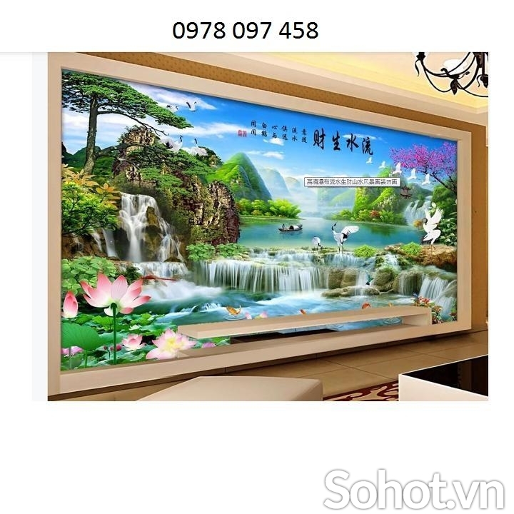 Tranh ốp tường họa tiết phong cảnh thiên nhiên