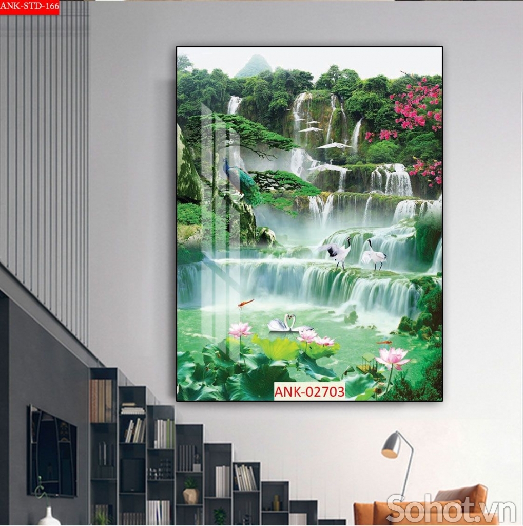 Tranh gạch 3d phong cảnh khổ đứng - NBV43