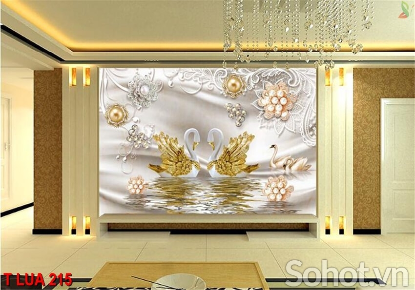Tranh gạch 3d ốp tường sau ti vi - CXV4
