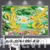 Tranh rồng phượng - tranh gạch 3d rồng phượng - DSA3