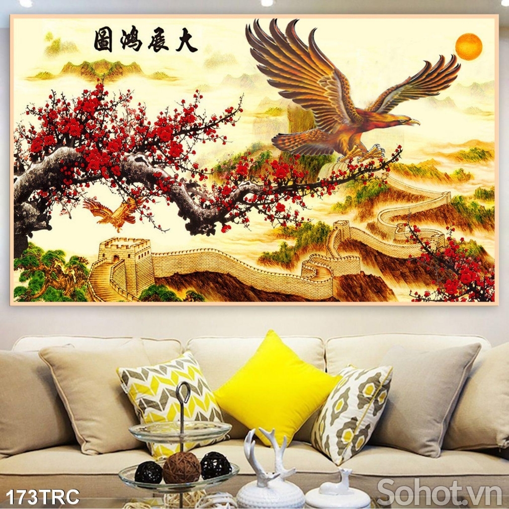 Gạch tranh- Tranh phong thuỷ Rồng