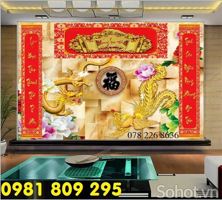 Tranh gạch rồng - gạch tranh ốp tường 3d