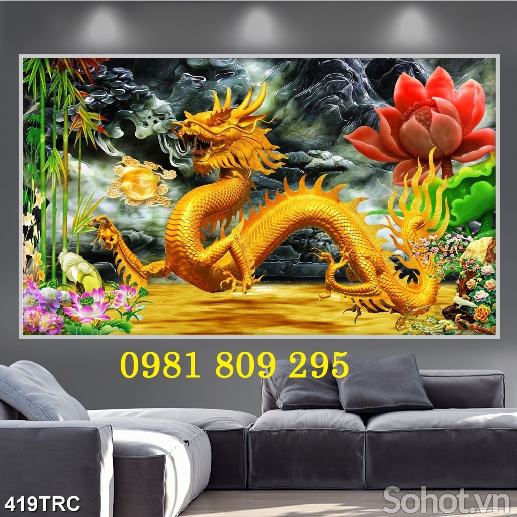 Tranh gạch rồng phượng