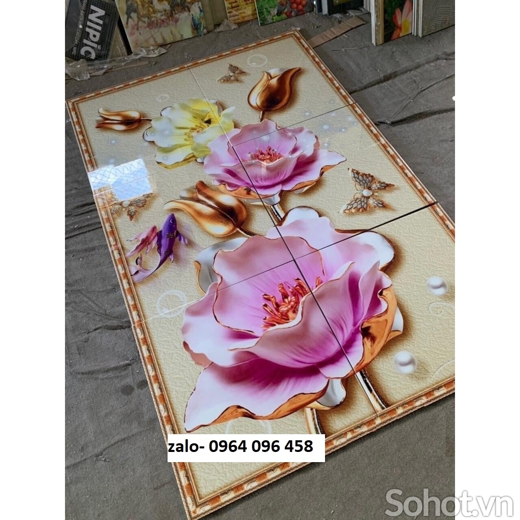Tranh gạch 3d ốp tường tranh bình hoa - DFG95